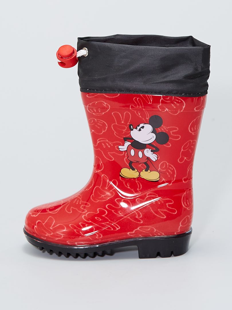 Bottes de pluie 'Mickey' rouge - Kiabi