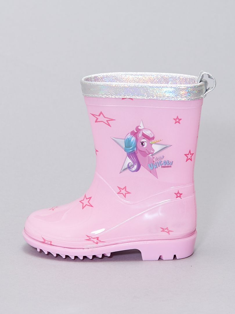 bottes de pluie rose