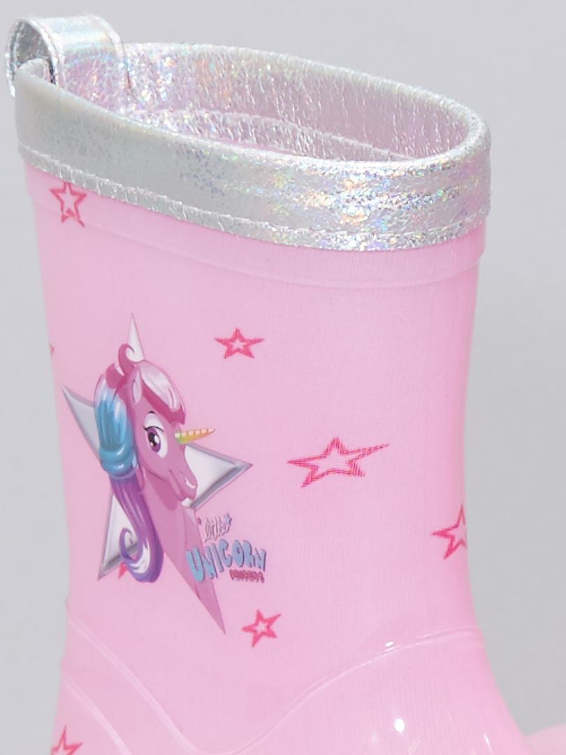 bottes de pluie rose