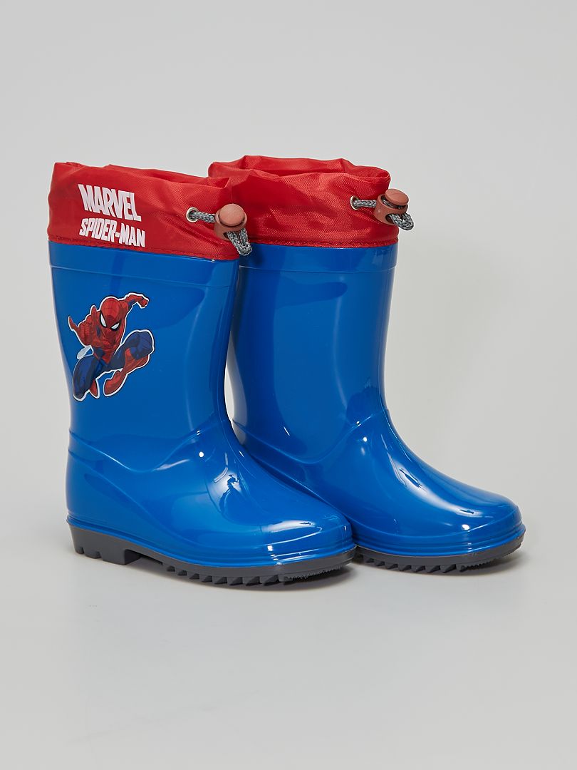 Bottes de pluie 'Spider-Man' bleu - Kiabi