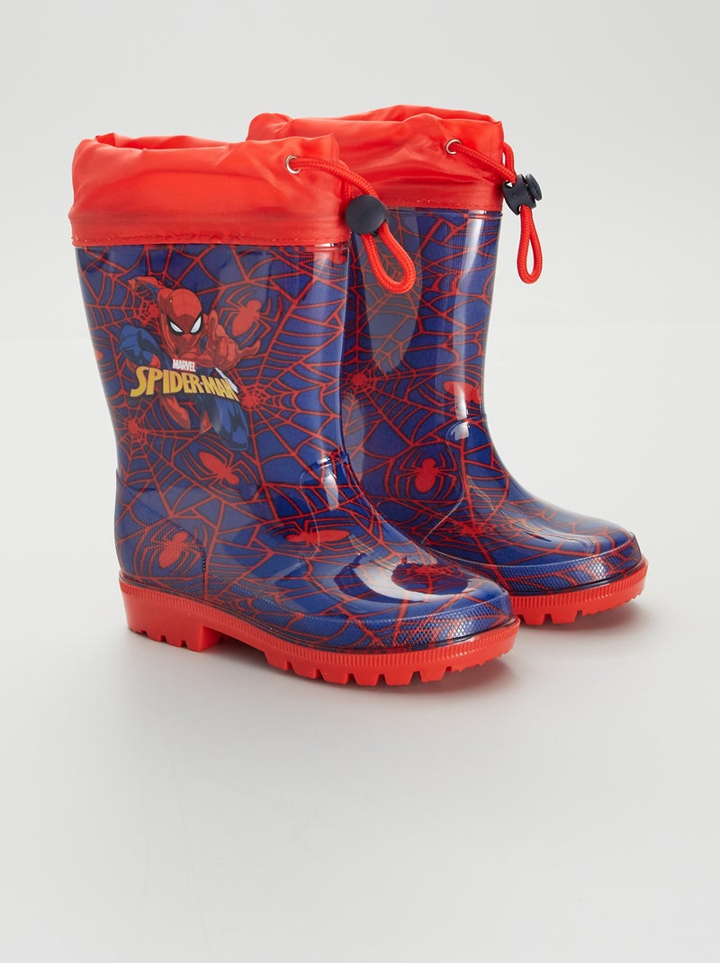 Bottes de pluie 'Spiderman' noir - Kiabi
