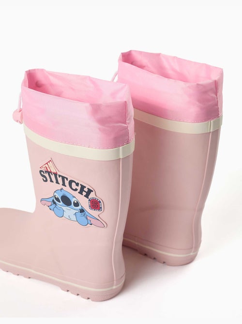 Bottes en caoutchouc avec imprimé Stitch et fermeture à cordon - Kiabi