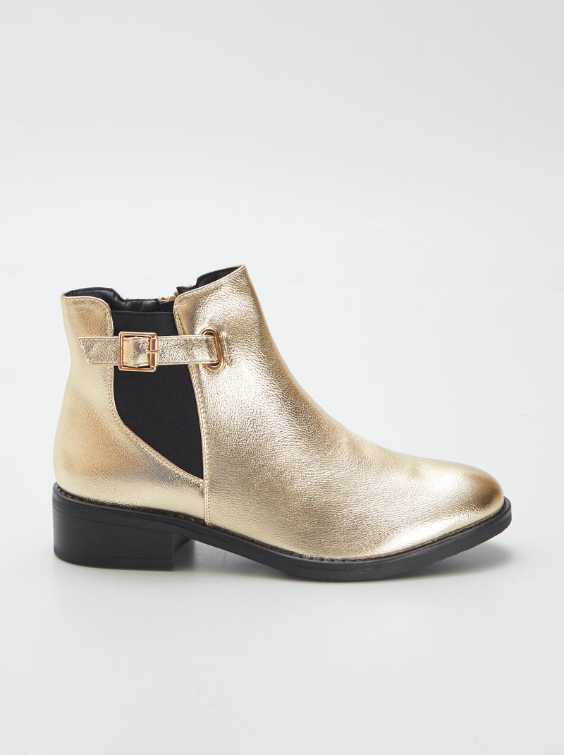 Bottes en simili doré Doré - Kiabi