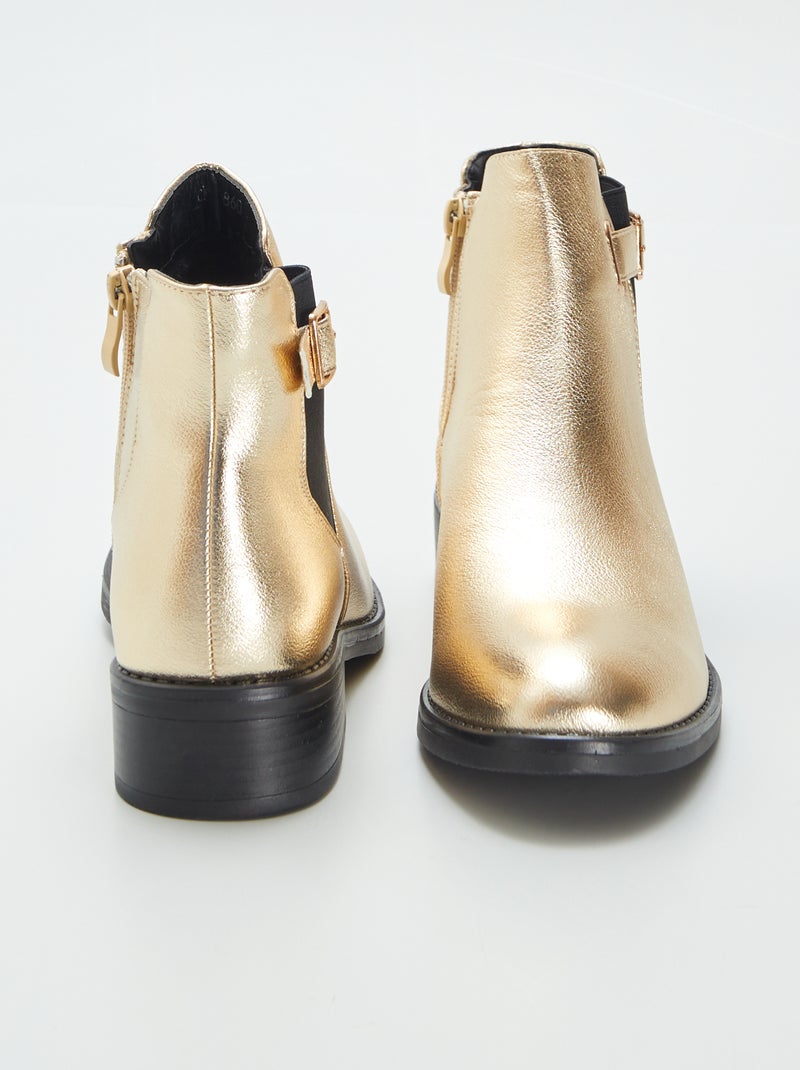 Bottes en simili doré Doré - Kiabi