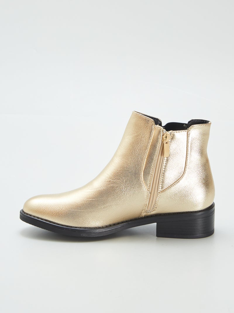 Bottes en simili doré Doré - Kiabi