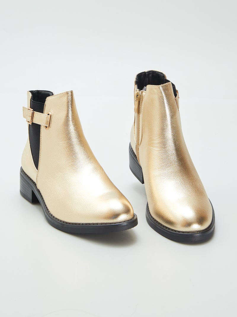 Bottes en simili doré Doré - Kiabi
