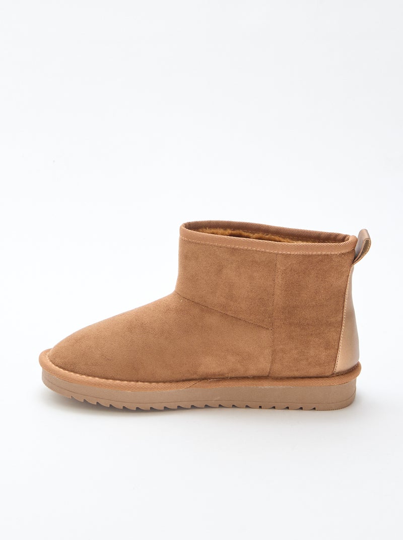 Bottes en suédine Marron - Kiabi