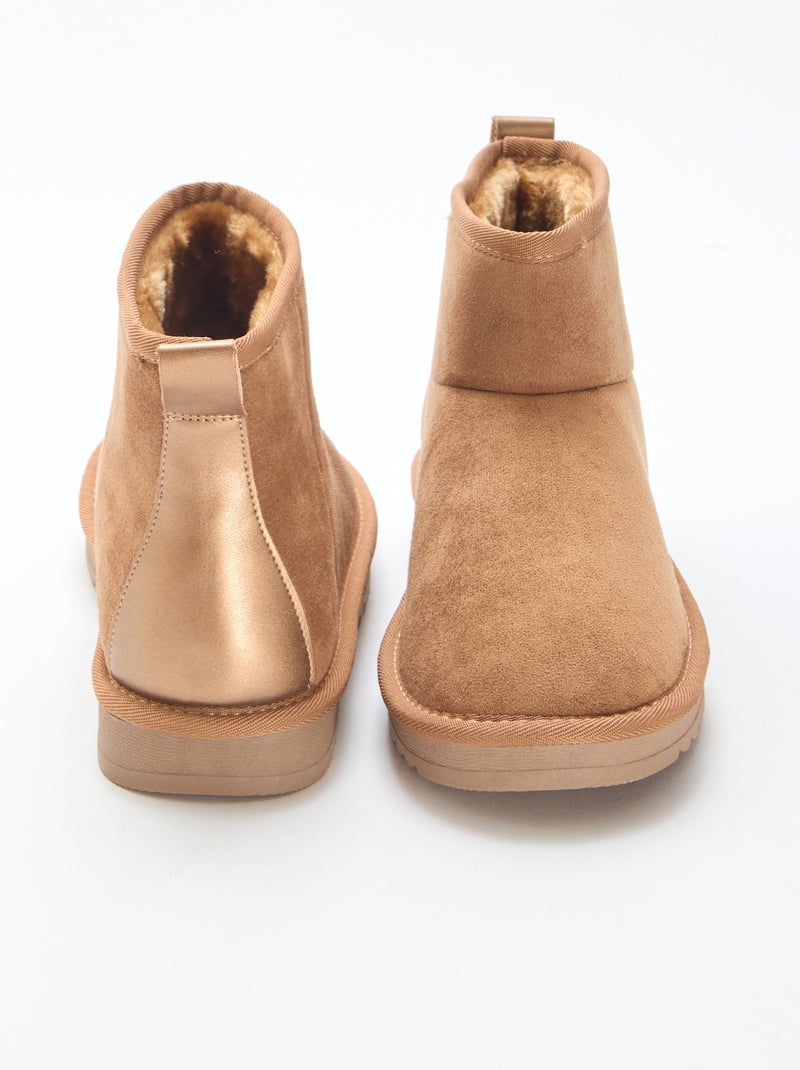 Bottes en suédine Marron - Kiabi