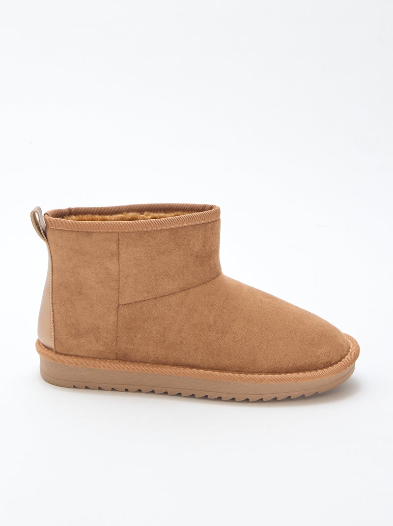 Bottes en suédine Marron - Kiabi