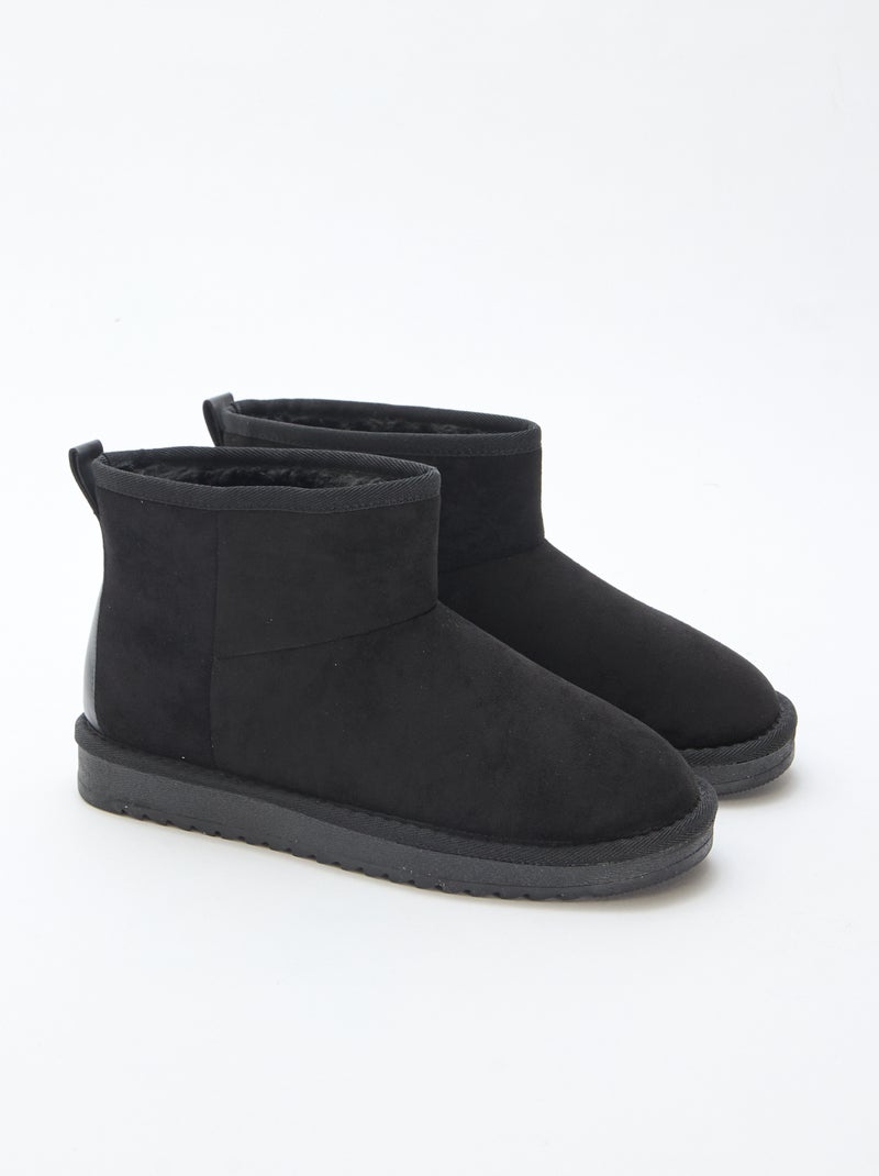 Bottes en suédine Noir - Kiabi