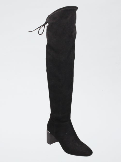 Bottes hautes cuissardes en suédine - Kiabi