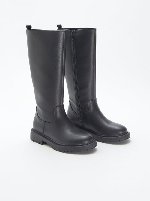 Bottes hautes en simili - Kiabi