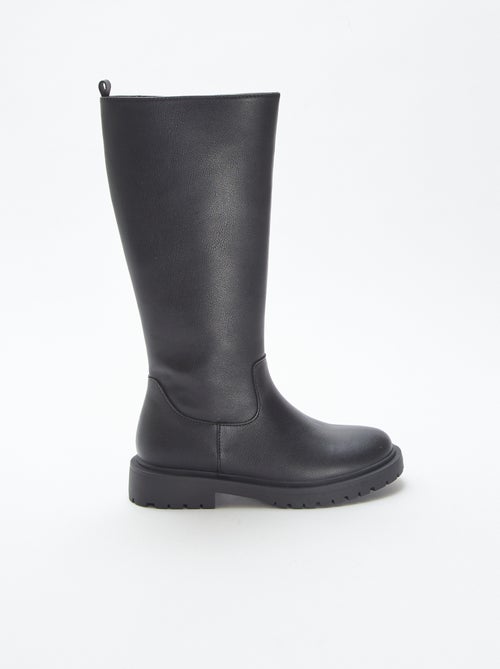 Bottes hautes en simili - Kiabi