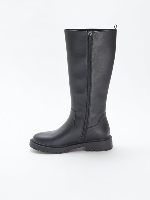 Bottes hautes en simili - Kiabi