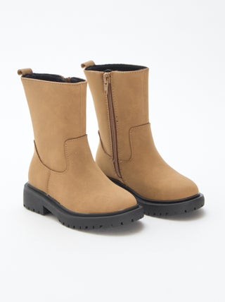 Bottes hautes zippées