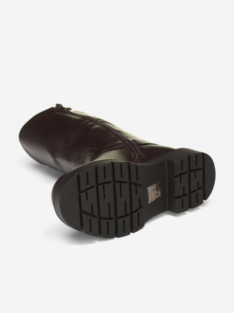 Bottes montantes Marron - Kiabi