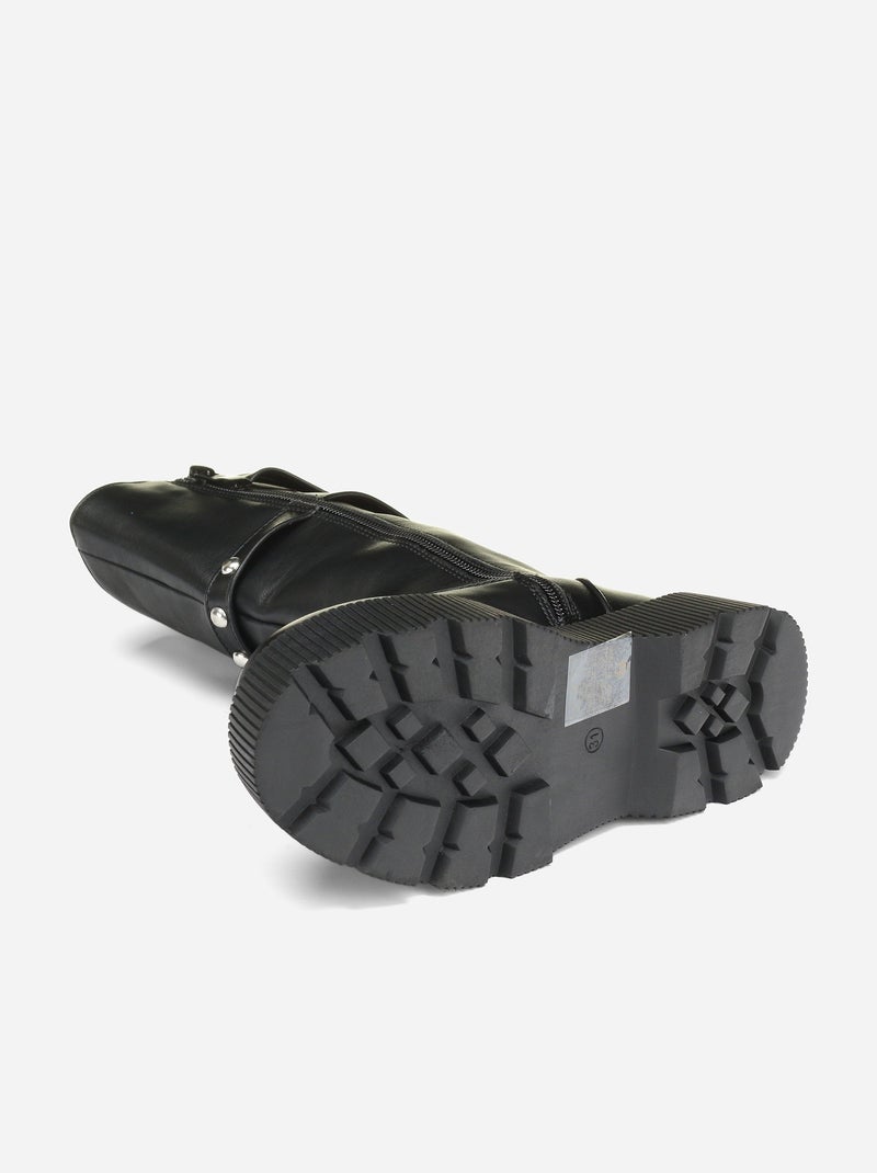Bottes montantes Noir - Kiabi