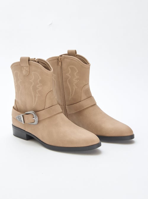 Bottes santiags à sangle - Kiabi