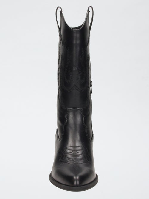 Bottes type western en simili - Kiabi