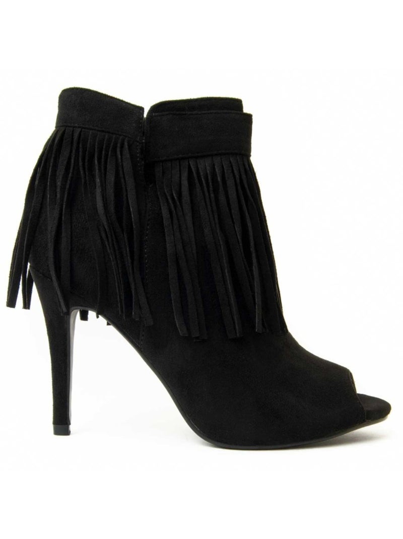 Bottine à Talon Matériel Synthétique Montevita Noir - Kiabi