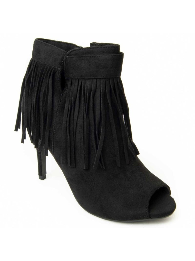 Bottine à Talon Matériel Synthétique Montevita Noir - Kiabi