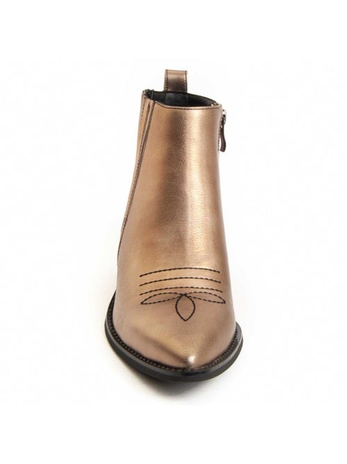 Bottine à Talon Matière Synthétique Et Textile Montevita - Kiabi Bottine à Talon Matière Synthétique Et Textile Montevita - Kiabi