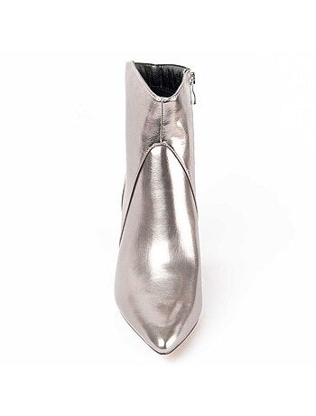 Bottine à Talon Matière Synthétique Et Textile Montevita