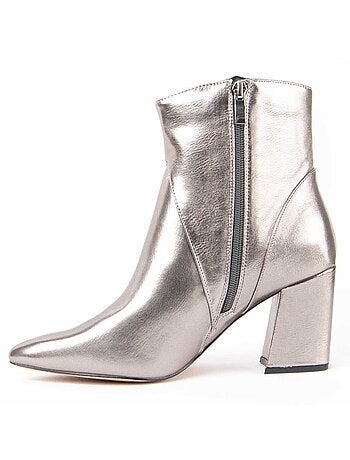 Bottine à Talon Matière Synthétique Et Textile Montevita