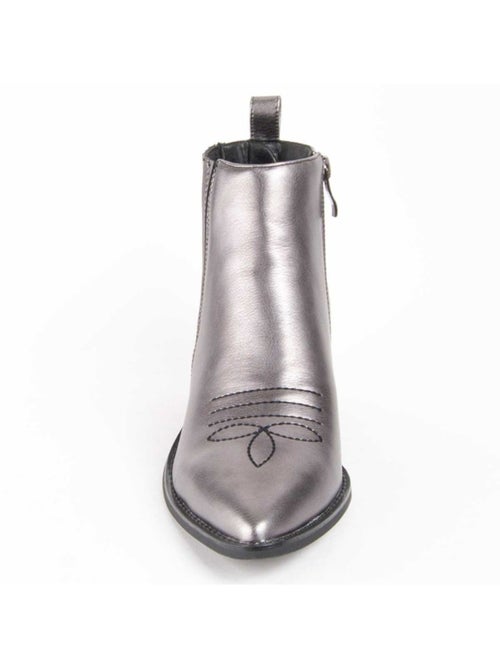 Bottine à Talon Matière Synthétique Et Textile Montevita - Kiabi Bottine à Talon Matière Synthétique Et Textile Montevita - Kiabi