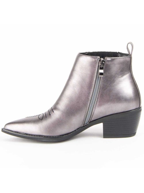 Bottine à Talon Matière Synthétique Et Textile Montevita - Kiabi Bottine à Talon Matière Synthétique Et Textile Montevita - Kiabi