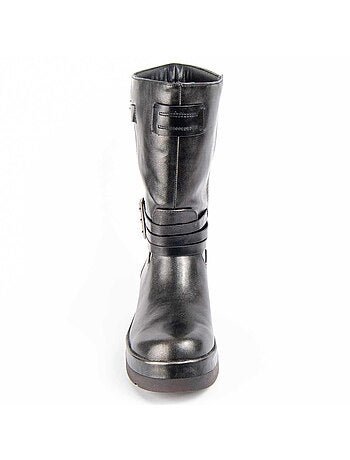 Bottine à Talon Matière Synthétique Et Textile Montevita
