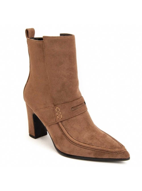 Bottine à Talon Matière Synthétique Et Textile Montevita - Kiabi Bottine à Talon Matière Synthétique Et Textile Montevita - Kiabi