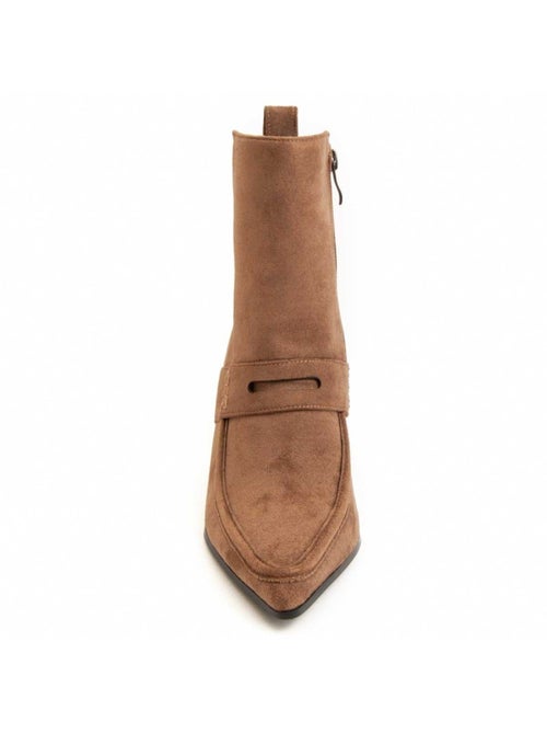 Bottine à Talon Matière Synthétique Et Textile Montevita - Kiabi Bottine à Talon Matière Synthétique Et Textile Montevita - Kiabi