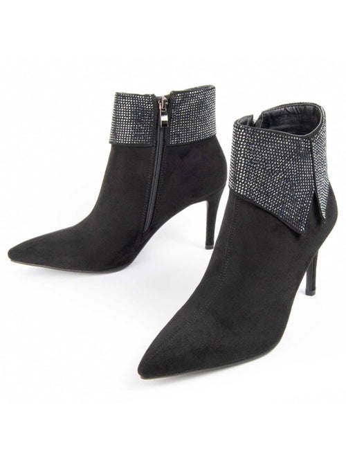 Bottine à Talon Matière Synthétique Et Textile Montevita - Kiabi Bottine à Talon Matière Synthétique Et Textile Montevita - Kiabi