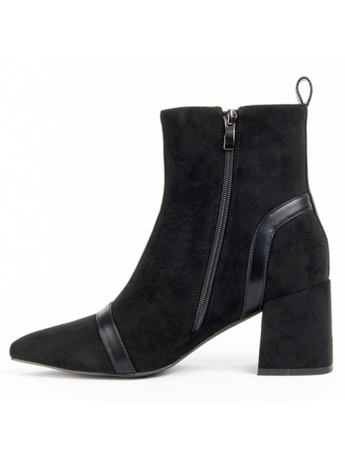 Bottine à Talon Matière Synthétique Et Textile Montevita - Kiabi Bottine à Talon Matière Synthétique Et Textile Montevita - Kiabi