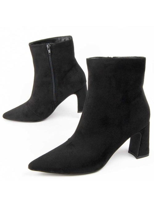 Bottine à Talon Matière Synthétique Et Textile Montevita - Kiabi Bottine à Talon Matière Synthétique Et Textile Montevita - Kiabi