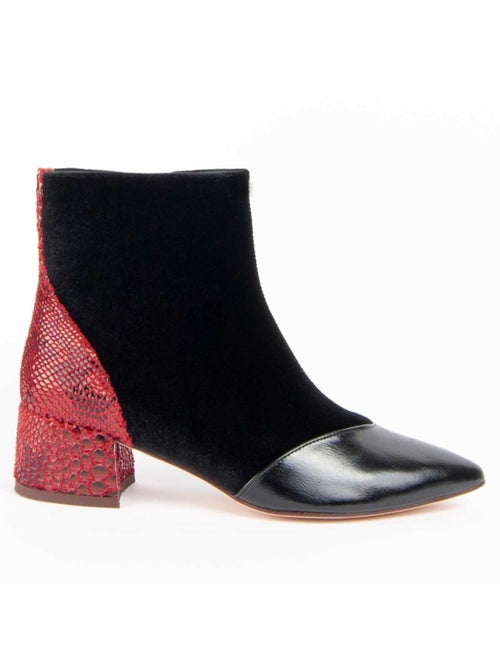 Bottine à Talon Matière Synthétique Et Textile Montevita - Kiabi Bottine à Talon Matière Synthétique Et Textile Montevita - Kiabi