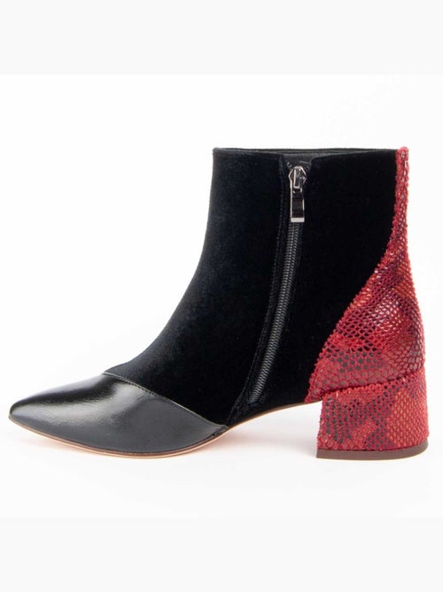 Bottine à Talon Matière Synthétique Et Textile Montevita - Kiabi Bottine à Talon Matière Synthétique Et Textile Montevita - Kiabi