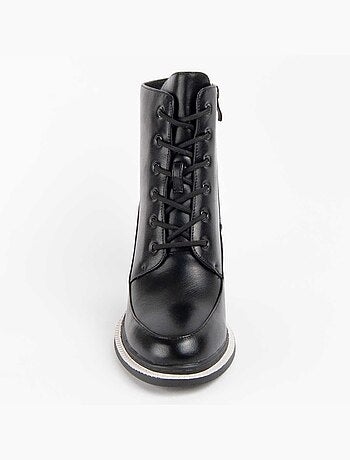 Bottine à Talon Matière Synthétique Et Textile Montevita
