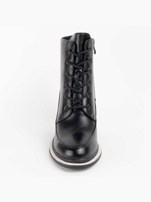 Bottine à Talon Matière Synthétique Et Textile Montevita - Kiabi Bottine à Talon Matière Synthétique Et Textile Montevita - Kiabi