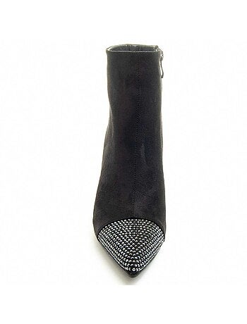 Bottine à Talon Matière Synthétique Et Textile Montevita