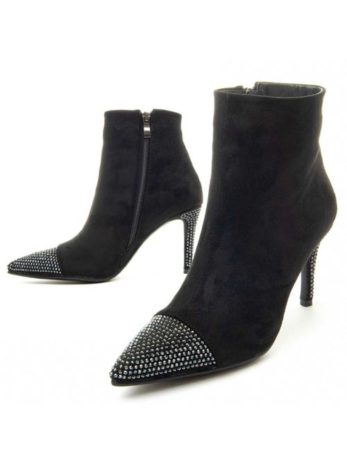 Bottine à Talon Matière Synthétique Et Textile Montevita - Kiabi Bottine à Talon Matière Synthétique Et Textile Montevita - Kiabi