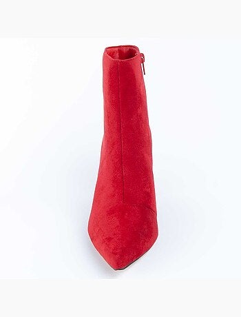 Bottine à Talon Matière Synthétique Et Textile Montevita