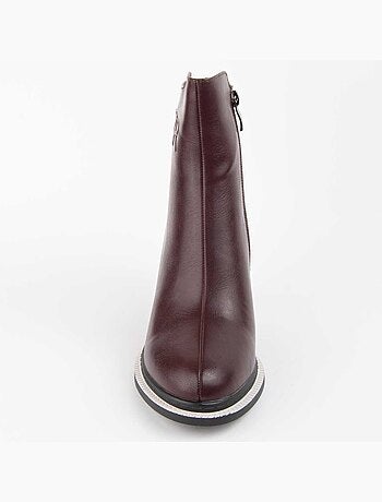 Bottine à Talon Matière Synthétique Et Textile Montevita