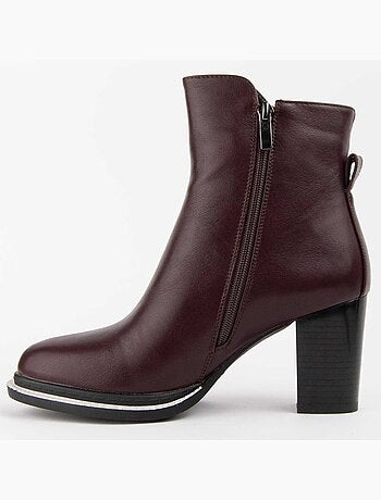 Bottine à Talon Matière Synthétique Et Textile Montevita