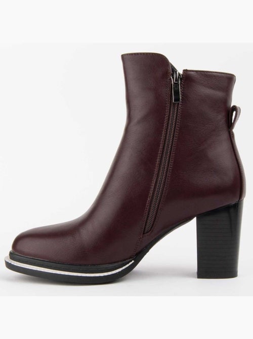 Bottine à Talon Matière Synthétique Et Textile Montevita - Kiabi Bottine à Talon Matière Synthétique Et Textile Montevita - Kiabi