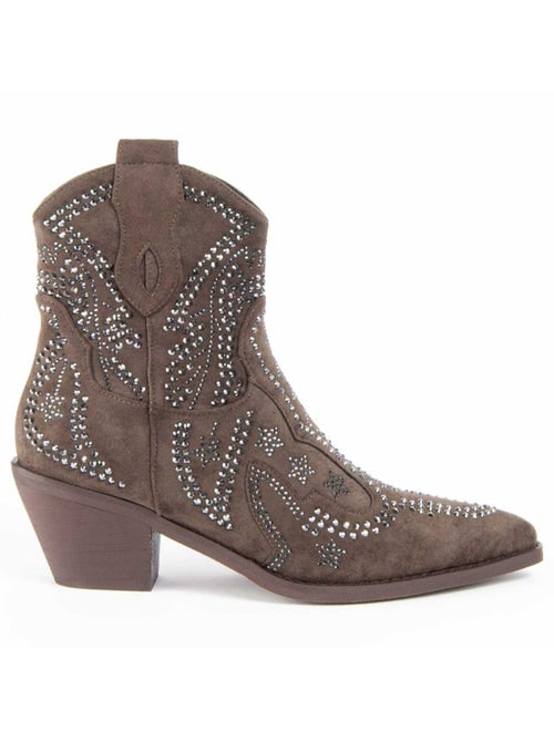 Bottine à Talon Matière Synthétique Et Textile Montevita - Kiabi Bottine à Talon Matière Synthétique Et Textile Montevita - Kiabi