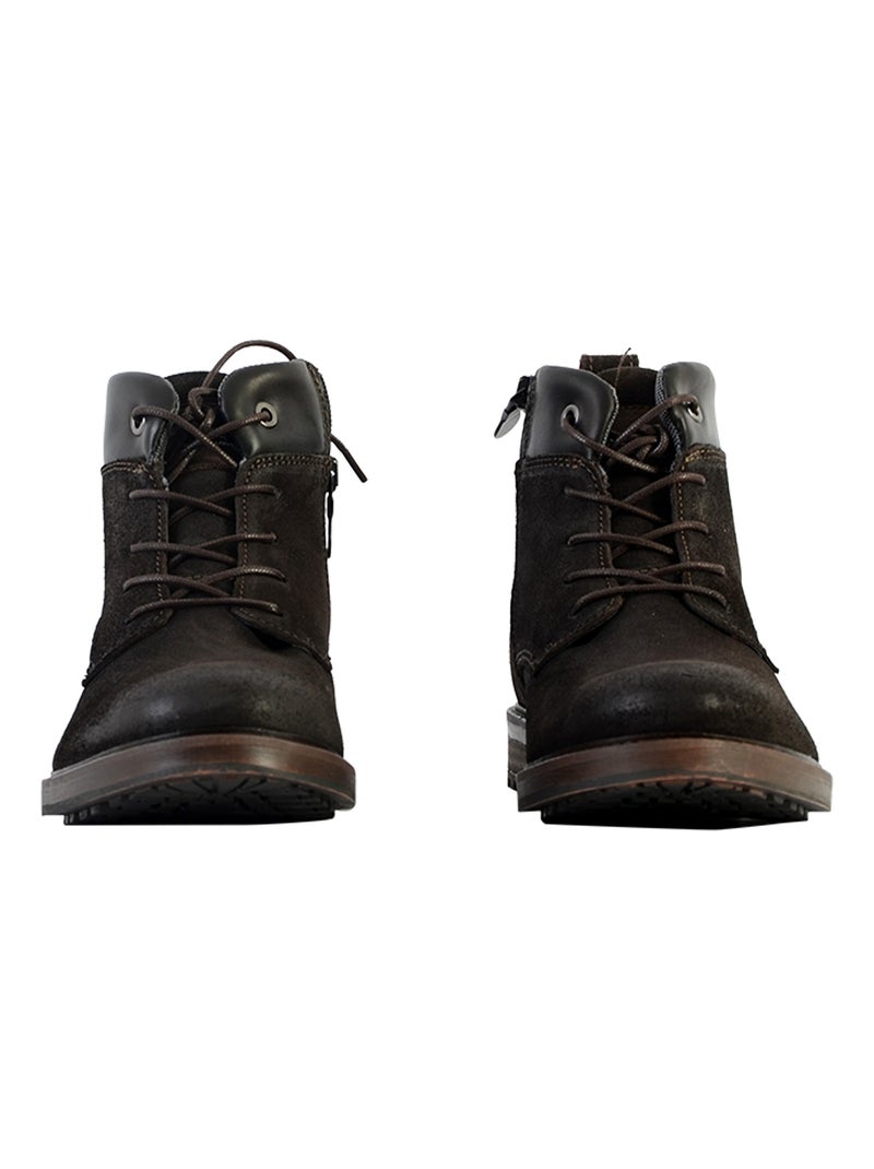 Bottine Cuir Redskins Automat Marron - Kiabi