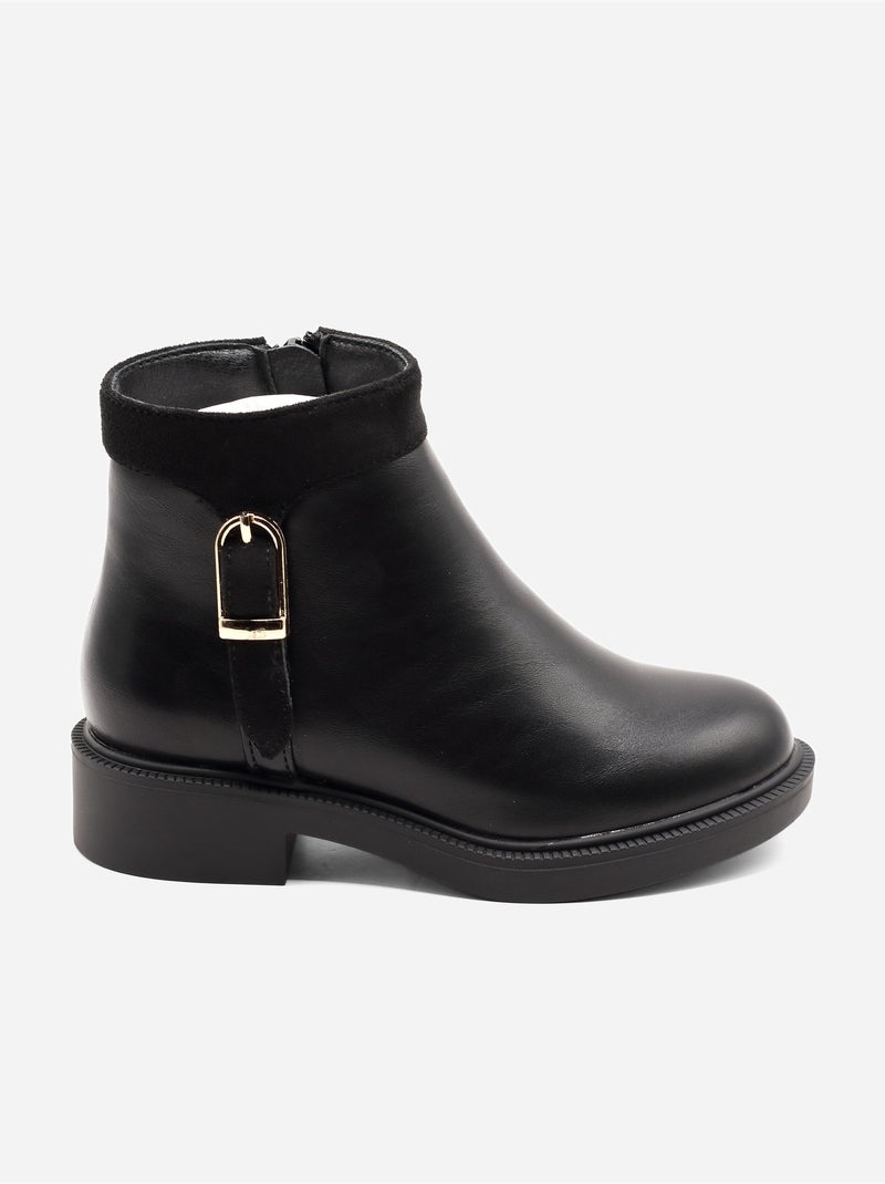 Bottines à bride Noir - Kiabi