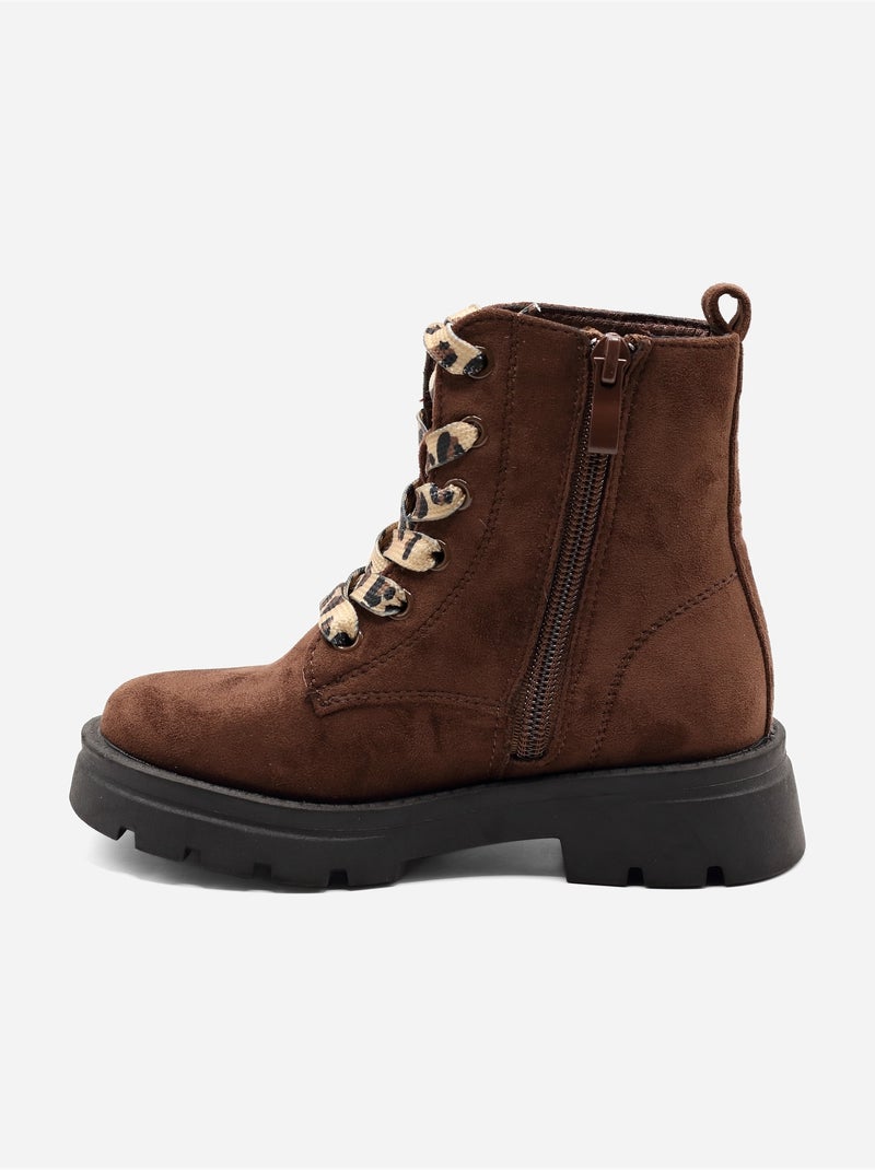 Bottines à motifs Marron - Kiabi